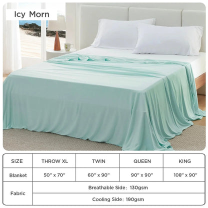 Cooling Blanket for Hot Sleepers- Lightweight Sheet,Breathable Oversized Reversible Design, Rayon Derived from Bamboo