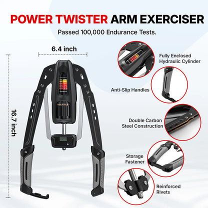 Adjustable Hydraulic Arm Trainer | 22-440lbs Foldable