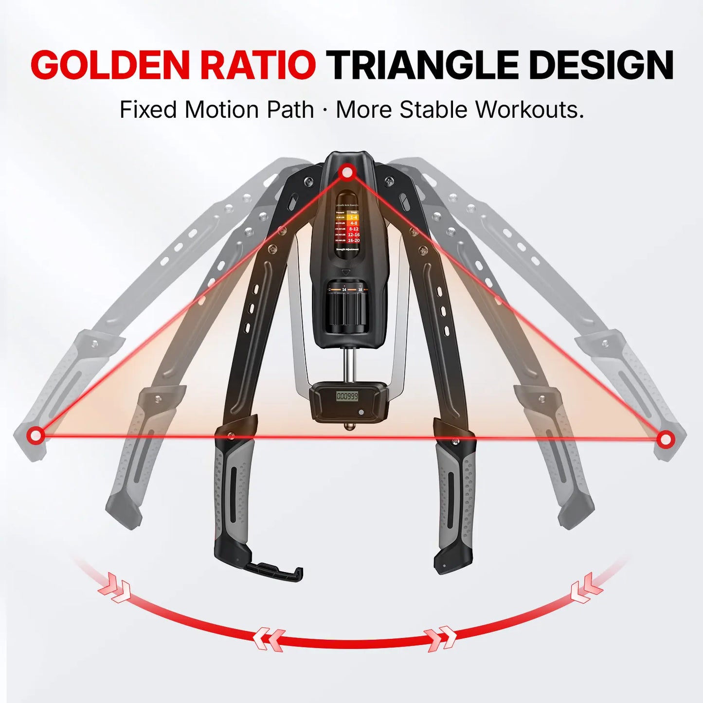 Adjustable Hydraulic Arm Trainer | 22-440lbs Foldable